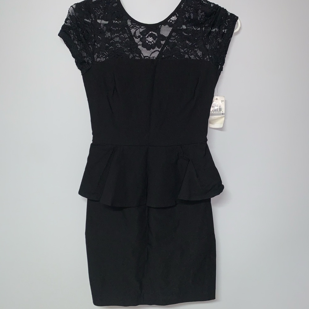 🆕 City Studio - Little Black Peplum Waist Dress